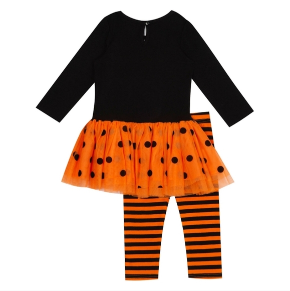 Counting Daises Black Cat Halloween tutu legging set - Picture 2 of 7